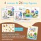 Air Dry Clay Kit for Kids - Comes with Instructional Guide Featuring 4 Scenes & 26 Projects Tutorials, 18 Cans of Modeling Clay, Includes Display Stand, Gift for Girls and Boys